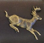 Whitetail Jumping - Leather Key Fob